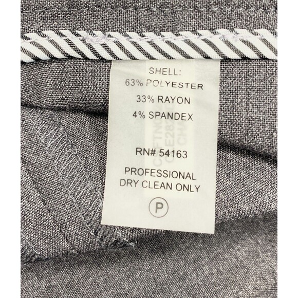 Calvin Klein 24W Plus Gray Trousers NWT Stretch Office Night Out Pants Preppy - Picture 7 of 8